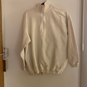 HARDLY WORN aerie mid zipped ribbed oversized sweatshirt.